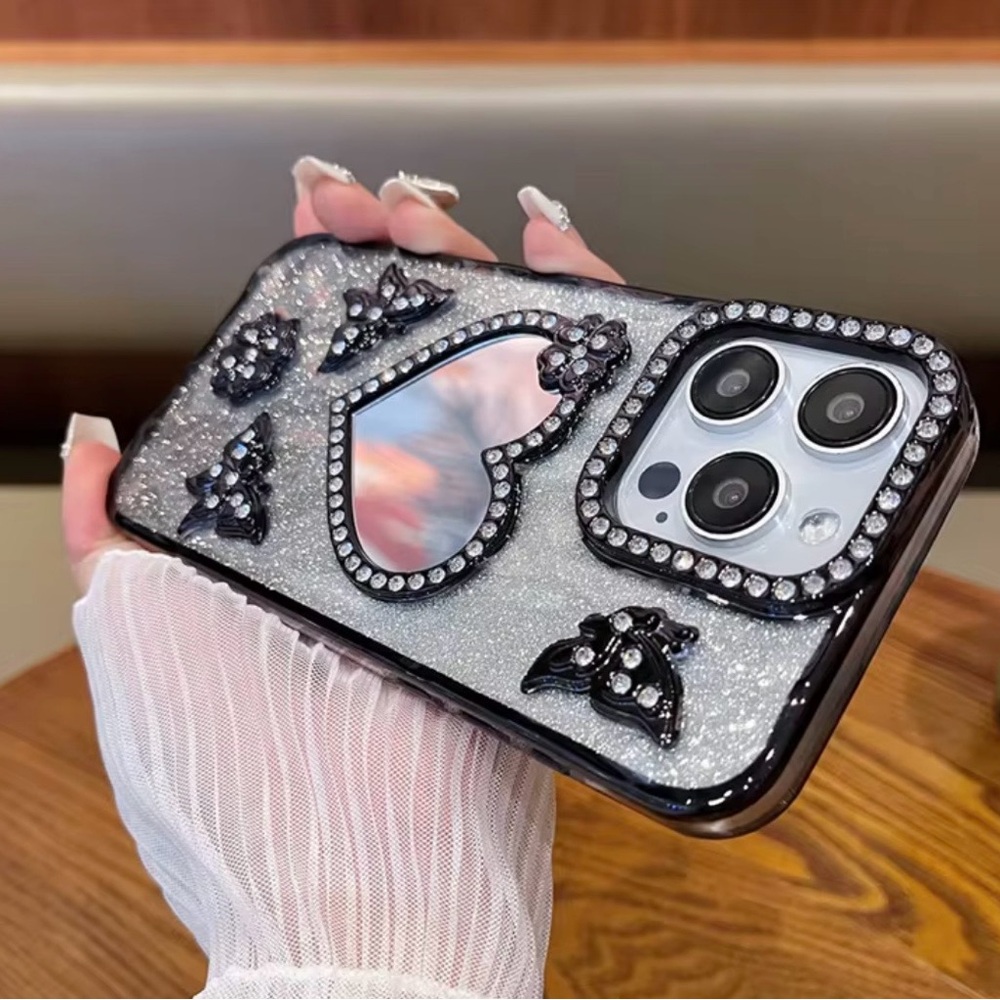 Stylish Black Glitter Phone Case